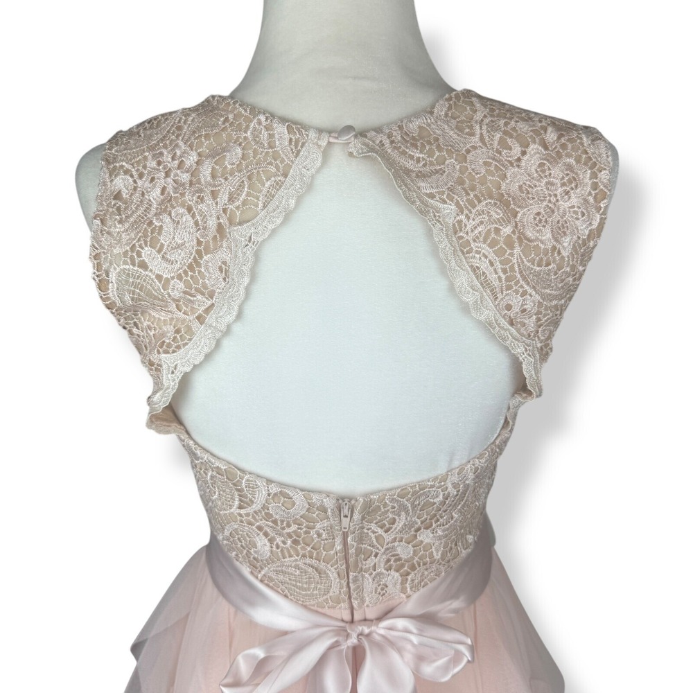 Teeze‎ Me Party Dress Womens Size 7 Pink Lace Ballet Angel Coquette Fairy Glam - Picture 7 of 12